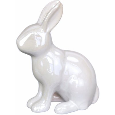Zajíc keramický bílý 13 cm – Zboží Dáma