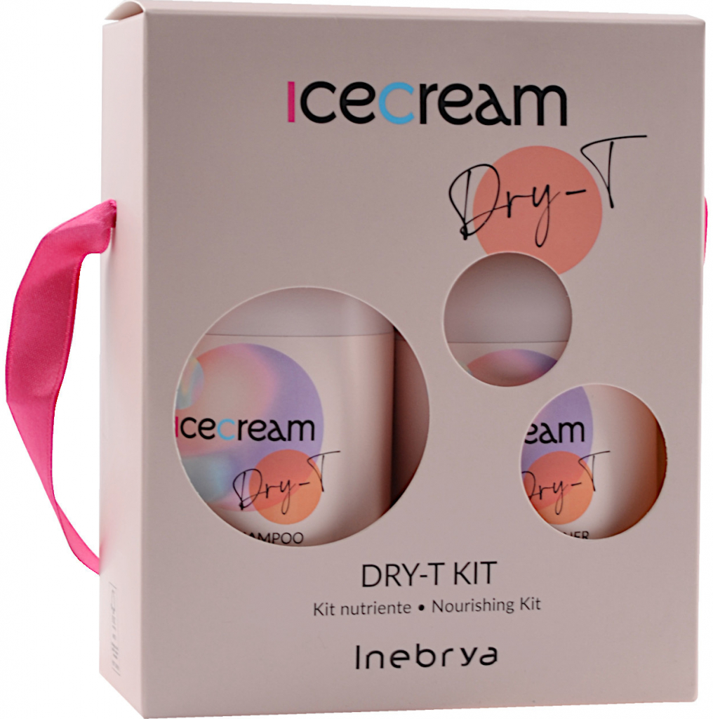 Inebrya Ice Cream Dry-T výživný šampon 300 ml + výživný kondicionér 300 ml dárková sada