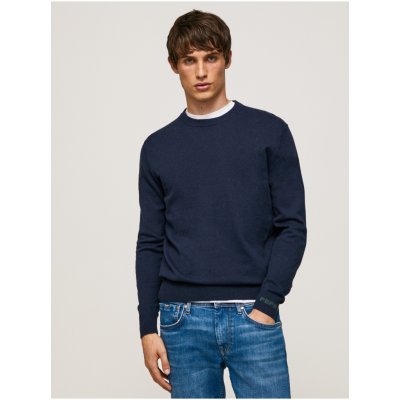 Pepe Jeans pánský svetr Andre Crew Neck modrý – Zboží Mobilmania