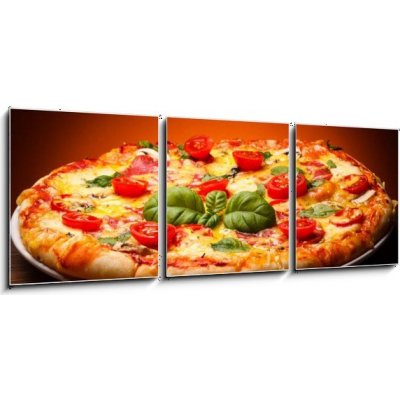 Obraz 3D třídílný - 150 x 50 cm - Pizza pizza Ital cuisine – Zbozi.Blesk.cz
