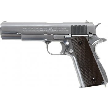 CyberGun Colt 1911 stříbrná kov CO2