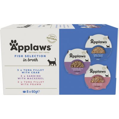 Applaws Cat Pot MultiFish Rybí výběr 8 x 60 g – Zbozi.Blesk.cz