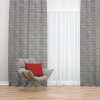 Záclona Dekorační závěs s kroužky BAŇKY 140x250 cm - šedý
