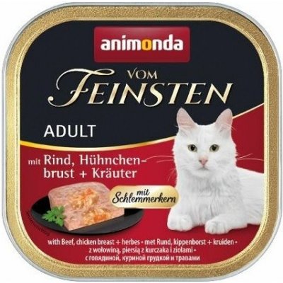 Animonda Vom Feinsten Adult hovězí kuřecí prsa a bylinky 5 x 100 g – Hledejceny.cz