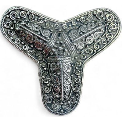 Drakkaria Vikinská trojlístková stříbrná brož P4085 – Zboží Dáma