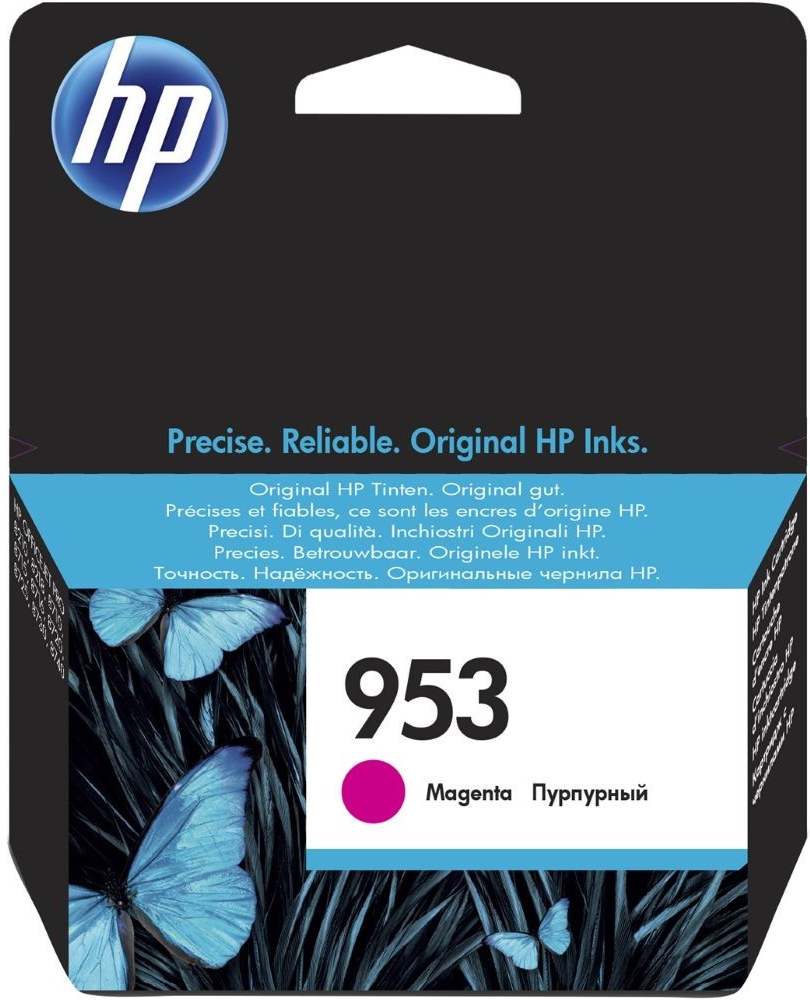 HP 953 originální inkoustová kazeta purpurová F6U13AE