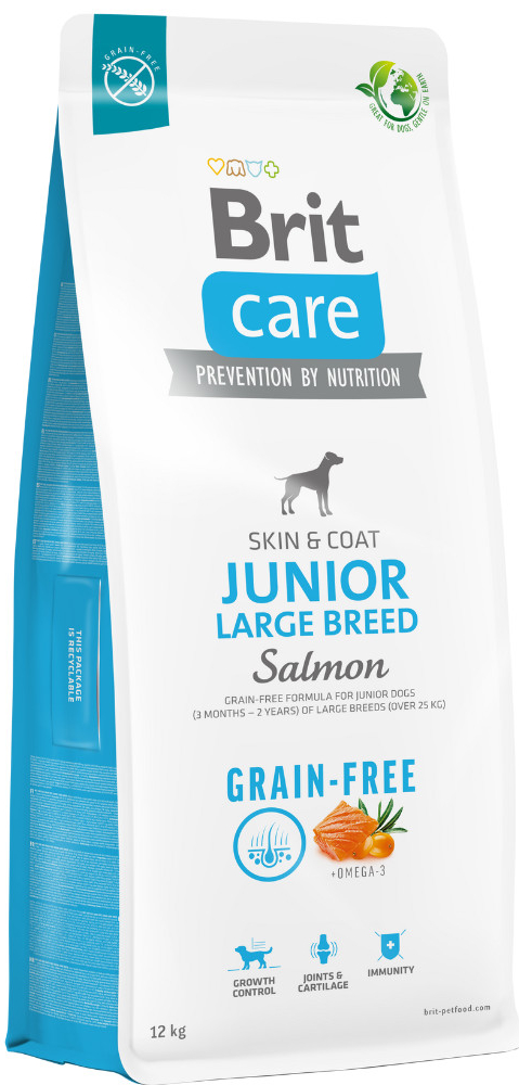 Brit Care Grain Free Junior Large Breed Salmon 2 x 12 kg