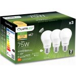 Lumiled 3x LED žárovka E27 A60 10W = 75W 1055lm 3000K Teplá bílá 200° se senzorem pohybu a soumraku – Hledejceny.cz