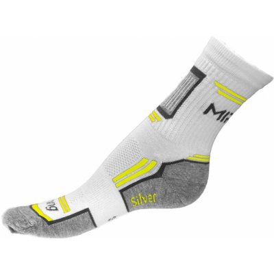 Racing Sportovní ponožky bílo-žluté