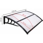 Springos Polyroof 120x 75cm černá/transparentní – Sleviste.cz
