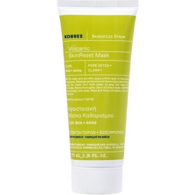 Korres Santorini Grape Skin Reset Mask Čistiaca a vyhladzujúca pleťová maska 70 ml – Zboží Mobilmania