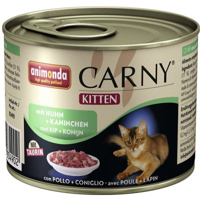 Carny Kitten různé druhy hovězí kuře & králík 200 g