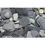 Okrasné kameny břidlicové 30–70 mm grafitově černé balení 20 kg – Zboží Dáma