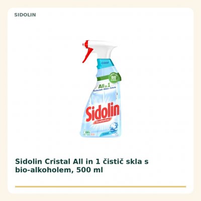 Sidolin Cristal čistič skel 500 ml – Hledejceny.cz