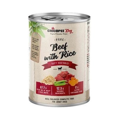 Chicopee Dog Pure Beef with Rice 400 g – Zboží Mobilmania