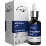 Vitaler's Vitamín D3 2000 IU + K2-MK7 75 mcg Kapky pro Zdravé Kosti a Zuby 30 ml – Hledejceny.cz