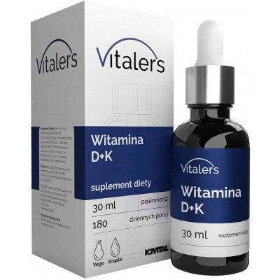 Vitaler's Vitamín D3 2000 IU + K2-MK7 75 mcg Kapky pro Zdravé Kosti a Zuby 30 ml – Hledejceny.cz