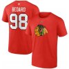 Pánské Tričko Fanatics pánské tričko Connor Bedard #98 Chicago Blackhawks Draft 2023 Stack Logo Name & Number red
