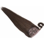 Clip in culík z pravých lidských vlasů rovný 50cm tmavě hnědá – Sleviste.cz