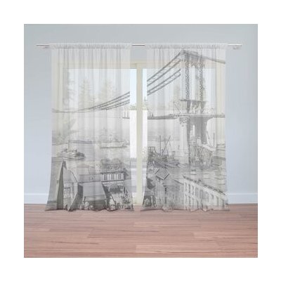 Sablio Záclony Stavba mostu: 2ks 150x250cm – Hledejceny.cz