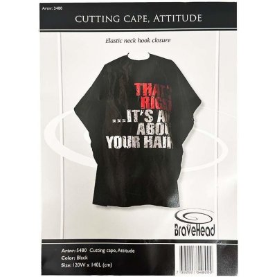 Brave Head Cutting Cape Black Ochranná kadeřnická pláštěnka – Zboží Mobilmania