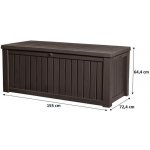 KETER ROCKWOOD 570L 155 x 72,4 x 64,4 cm, hnědá 17197729 – Sleviste.cz