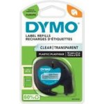 Dymo S0721530, černý tisk průhledný podklad, 4m x 12mm – Zboží Mobilmania