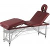 Masážní stůl a židle Vida XL 110098 skládací masážní stůl se 4 zónami a hliníkový rám červený