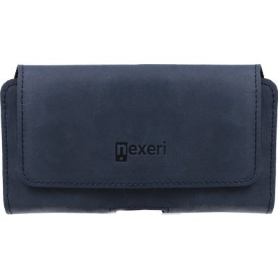 Pouzdro Nexeri Crazy 3D Leather, modré kůže, velikost iPhone 5, 5S, SE, 12 mini
