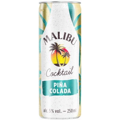 Malibu Coctail Pina Colada 5% 0,25 l (plech) – Zboží Dáma