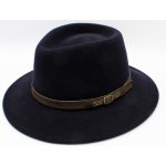 Fiebig Headwear since 1903 Cestovní klobouk vlněný s ozdobnou stuhou modrý – Sleviste.cz