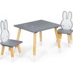 Ecotoys dřevěný stůl se dvěma židličkami bílý – Zboží Mobilmania