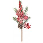 Vetvička MagicHome Vianoce, s bobuľkami, červená, 33 cm – Hledejceny.cz