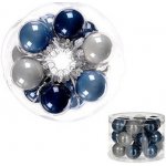 Autronic Ozdoby skleněné na drátku modro-bílé barvy pr.2.5cm 36ks VAK108-2,5 sada 2 ks – Hledejceny.cz