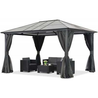 Garden Point Santiago 3x4m s antracitovými závěsy – Zboží Dáma