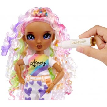 MGA Rainbow High Fashion Doll Color & Create s fialovýma očima 594147