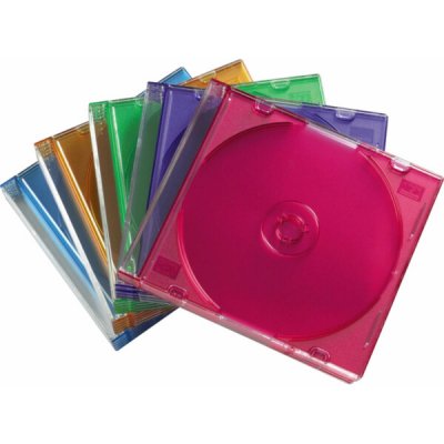 1x25 Hama pouzdro na CD Slim Box barevné 51166 – Zboží Živě