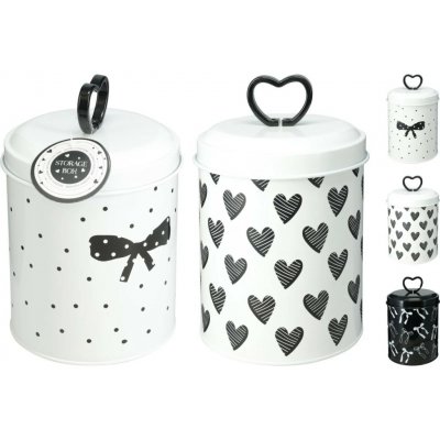 Koopman Dekorativní úložná plechovka, různé druhy, pr. 14,5 x 21 cm – Hledejceny.cz