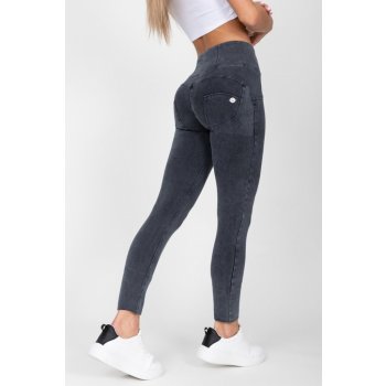 Hugz Jeans Hugz Jeans Grey denim Mid Waist Dark stitch šedé