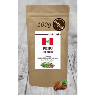 Monro Peru HB MCM EP Organic 100% Arabika zrnková 0,1 kg – Hledejceny.cz