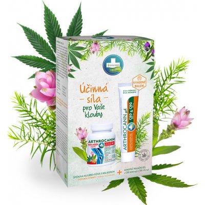 Annabis Arthrocann Collagen Omega 3-6 Forte 60 tablet + Arthrocann gel z konopí s koloidním stříbrem na klouby svaly šlachy 75 ml – Zboží Mobilmania