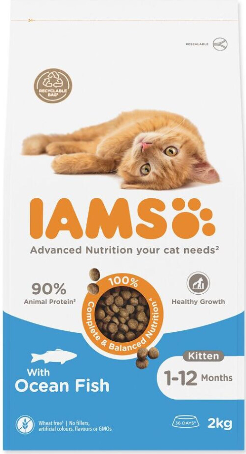 IAMS Cat Kitten Ocean Fish granule pro koťata 10 kg