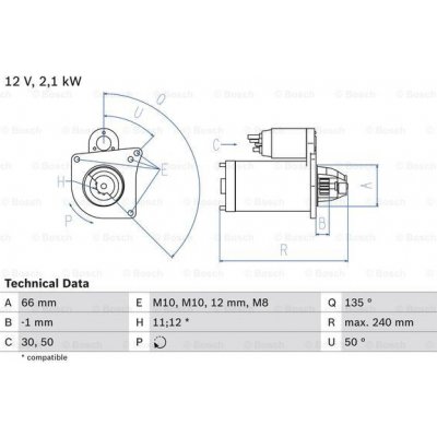 Startér BOSCH 0986020131 | Zboží Auto