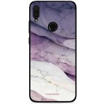 Pouzdro Mobiwear Glossy Huawei Y6 2019 / Honor 8A - G028G - Bílý a fialový mramor – Zboží Mobilmania