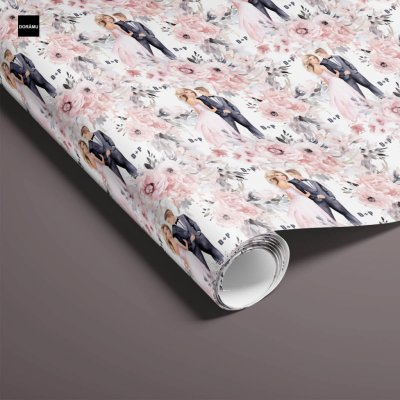 Balicí papír na míru: Svatební (84x80cm) – Sleviste.cz