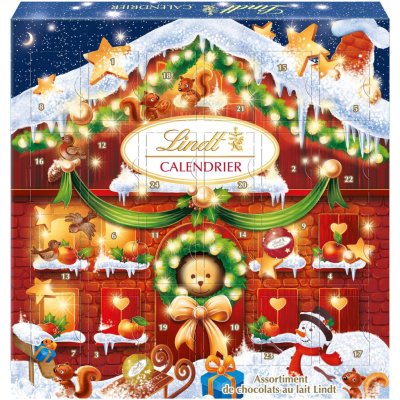 LINDT Adventní Kalendář Teddy mléčná čokoláda 124 g – Zboží Dáma