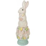 Clayre & Eef Dekorace králík na podstavci se třpytkami 12*11*34 cm – Hledejceny.cz