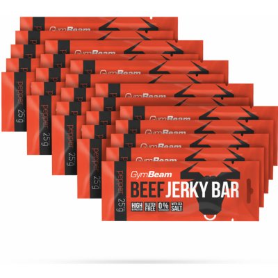 GymBeam Beef Jerky Bar kořeněné kořeněné 25 x 25 g – Zboží Dáma