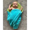 Dětská deka JOŽÁNEK Deka pro miminko do kočárku teplá fleece tyrkysová zelená
