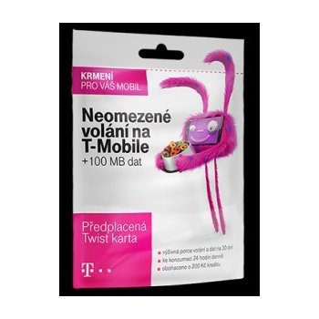 PŘEDPLACENÁ T-MOBILE TWIST SIM KARTA - kredit 10 kč - TARIF V SÍTI